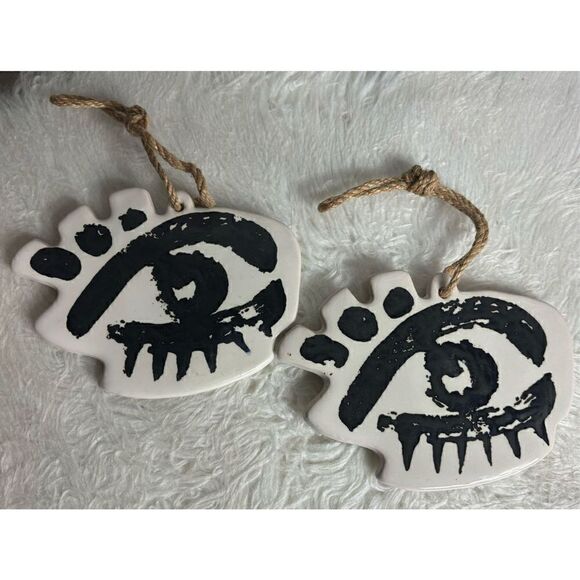Ceramic Black/White Wall Hanging(2) - Picture 1 of 3